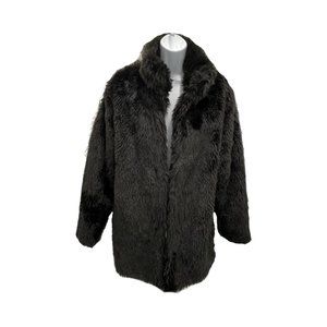 BLACK FAUX FUR JACKET